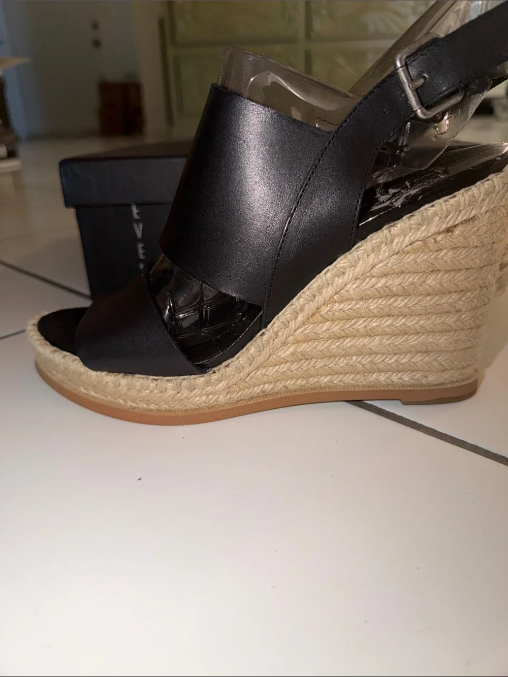 Steven by Steve Madden Black Espadrille